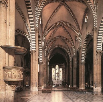  renaissance - Vue sur la Nef de la Chapelle de Tornabuoni Renaissance Florence Domenico Ghirlandaio
